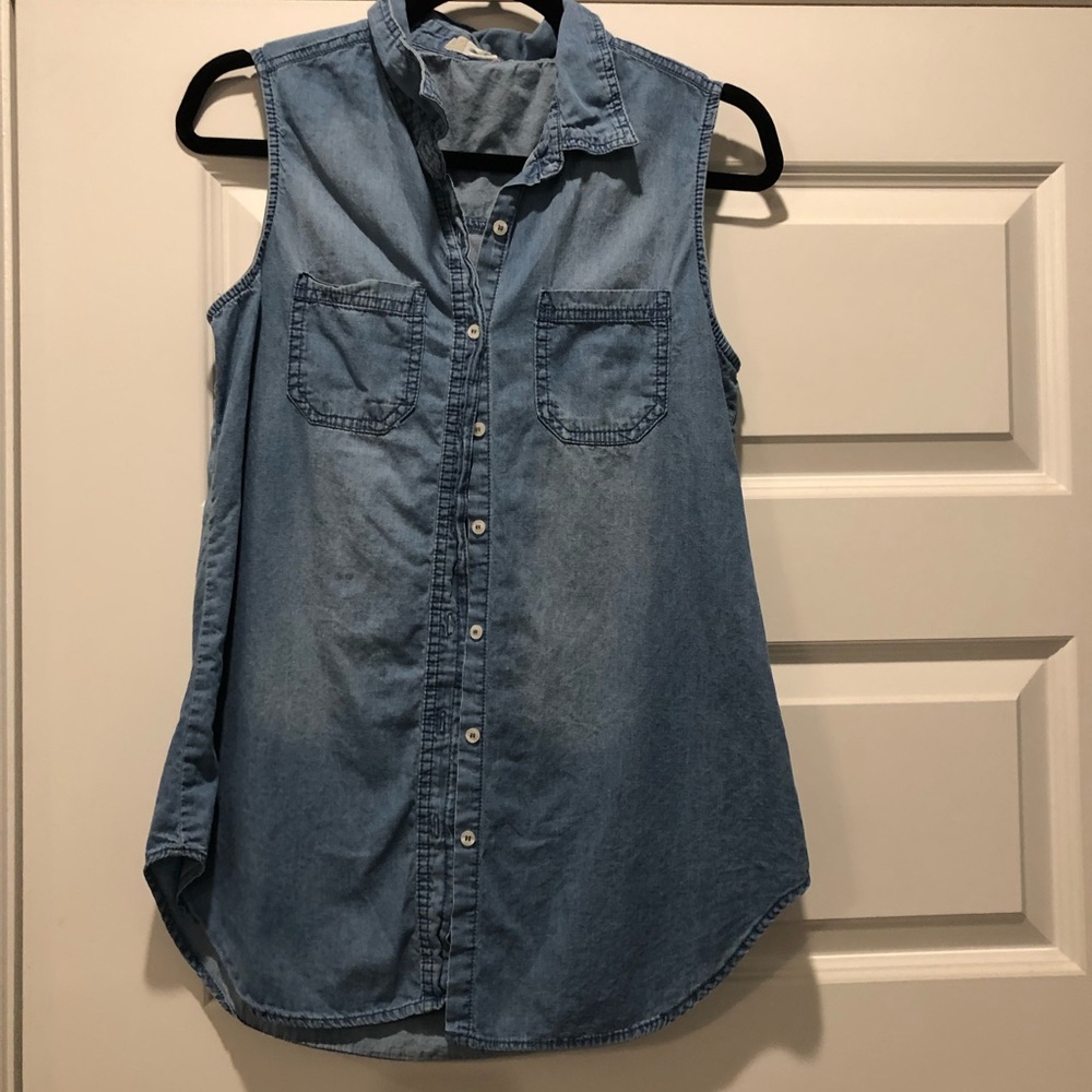 Denim button up